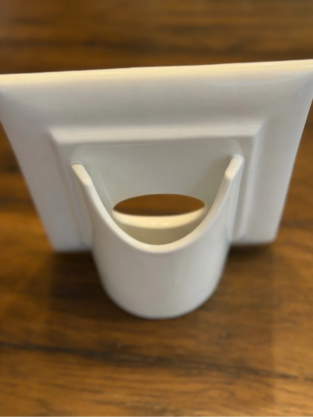 William Sonoma Vintage Frame Vase - White Ceramic Bud Vase
